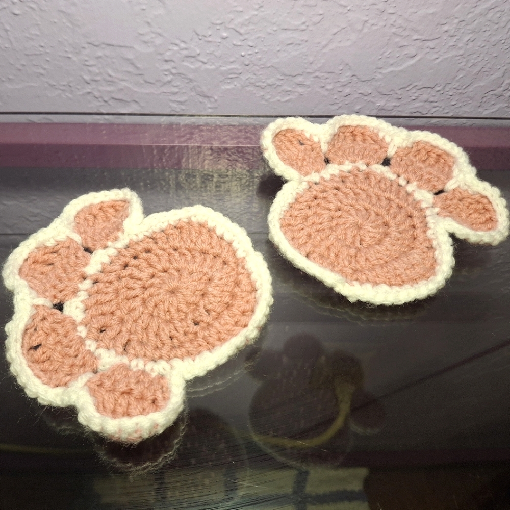 🐾 Paw Coasters Crochet